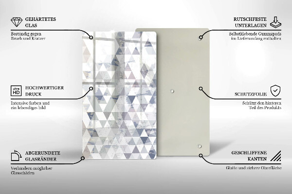 Skleněná deska do kuchyně Vzor trojúhelníků