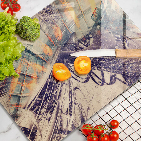 Skleněná krájecí deska Moderní kompozice