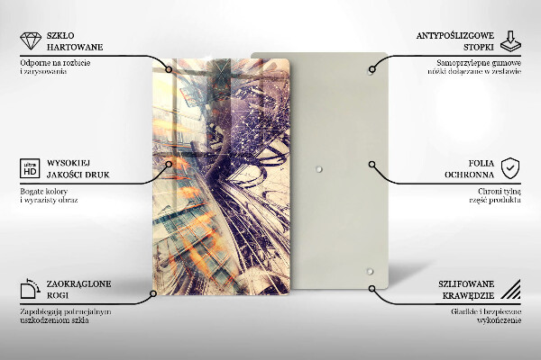 Skleněná krájecí deska Moderní kompozice