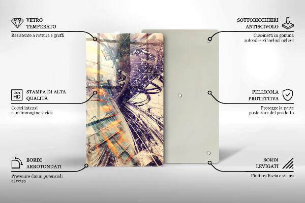 Skleněná krájecí deska Moderní kompozice