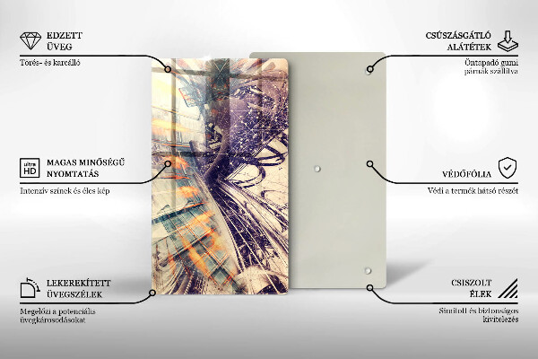 Skleněná krájecí deska Moderní kompozice