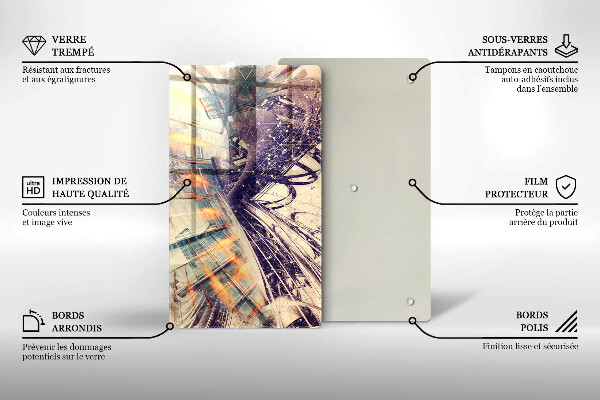 Skleněná krájecí deska Moderní kompozice