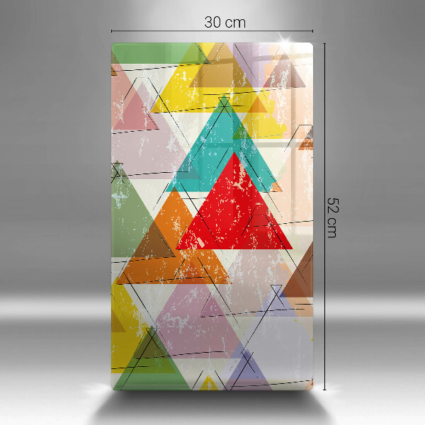 Skleněná deska do kuchyně Malované trojúhelníky