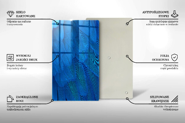 Skleněná deska do kuchyně Ptačí peří