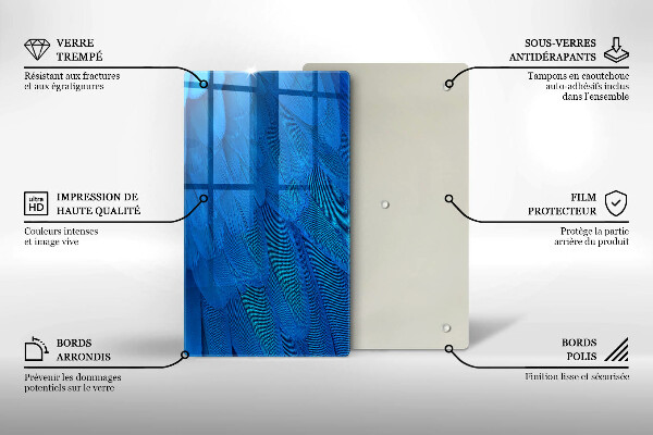 Skleněná deska do kuchyně Ptačí peří