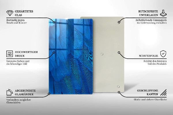 Skleněná deska do kuchyně Ptačí peří