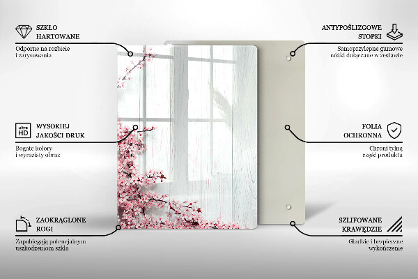 Skleněná deska do kuchyně Ptačí peří