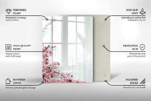 Skleněná deska do kuchyně Ptačí peří