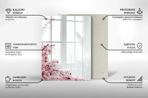 Skleněná deska do kuchyně Ptačí peří