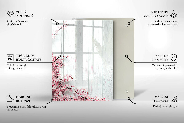 Skleněná deska do kuchyně Ptačí peří