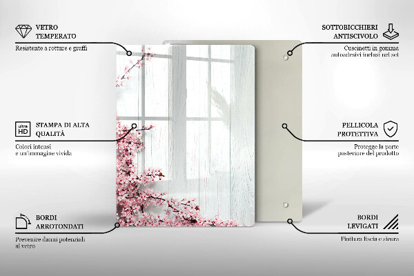 Skleněná deska do kuchyně Ptačí peří