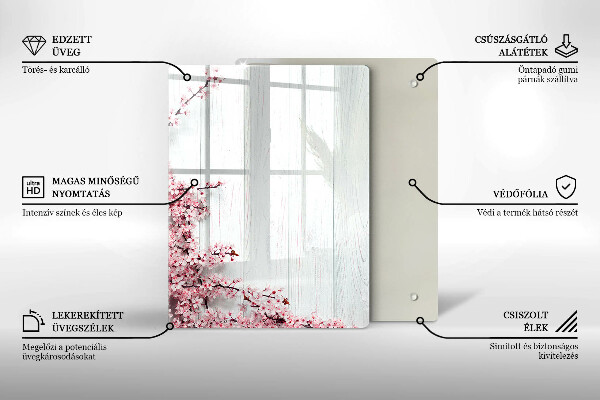 Skleněná deska do kuchyně Ptačí peří