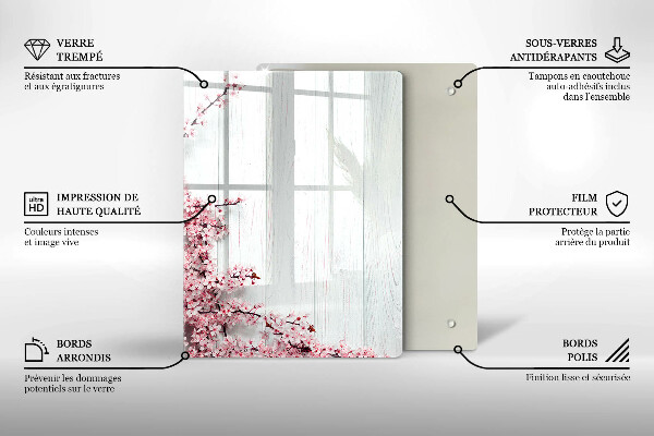 Skleněná deska do kuchyně Ptačí peří