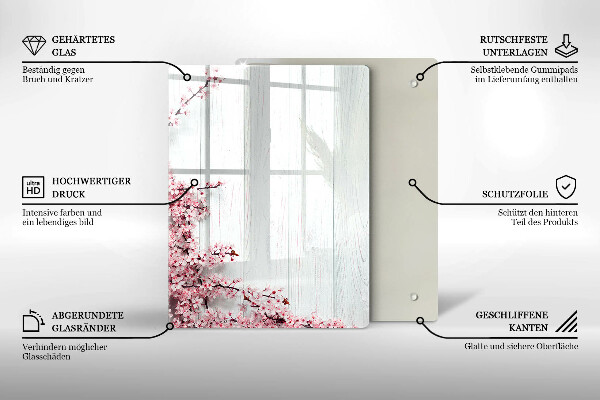 Skleněná deska do kuchyně Ptačí peří