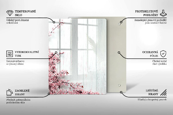 Skleněná deska do kuchyně Ptačí peří