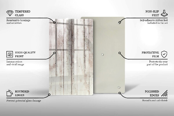 Skleněná deska do kuchyně Staré dřevěné desky