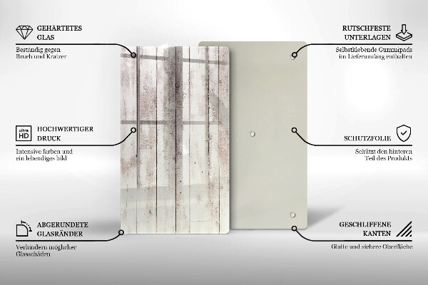 Skleněná deska do kuchyně Staré dřevěné desky
