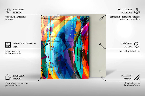 Skleněná krájecí deska Listy divoké džungle