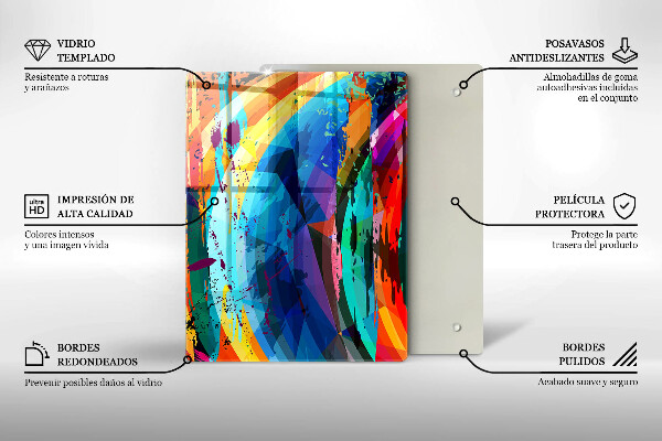 Skleněná krájecí deska Listy divoké džungle