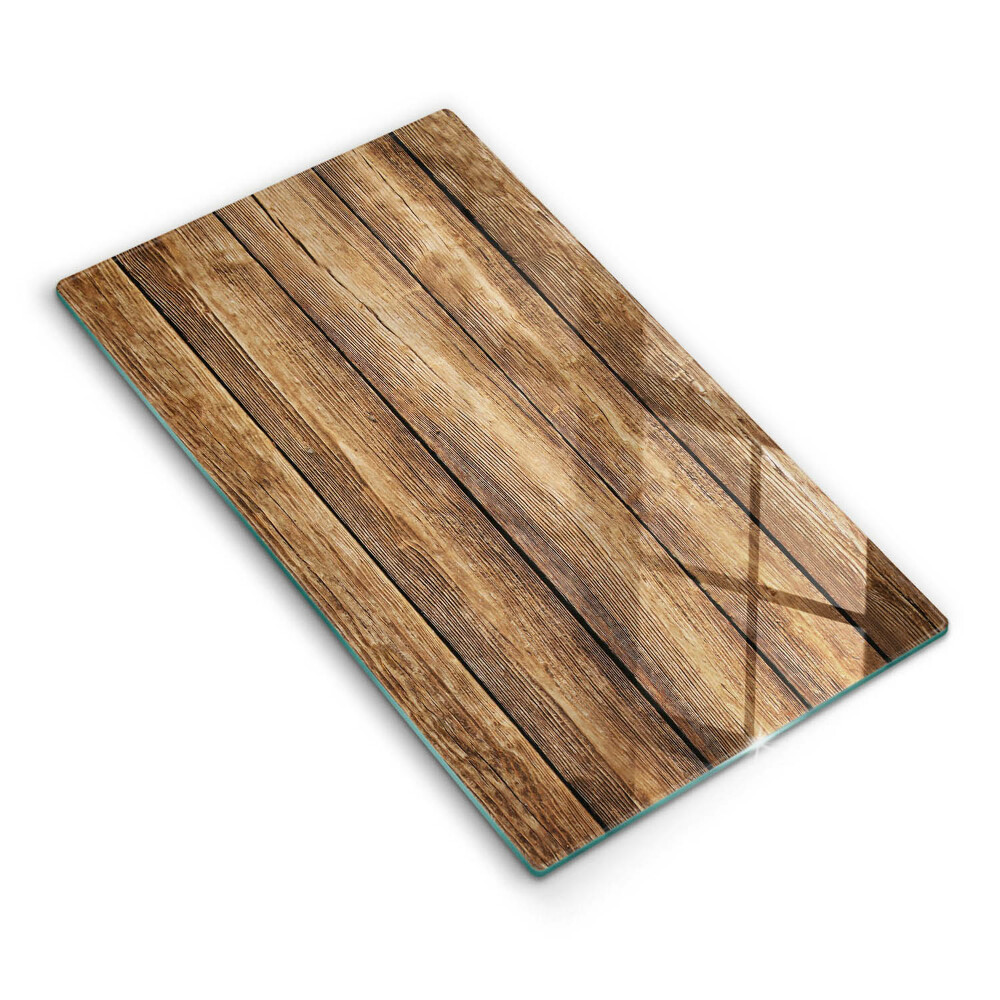 Skleněná deska do kuchyně Desky s texturou dřeva