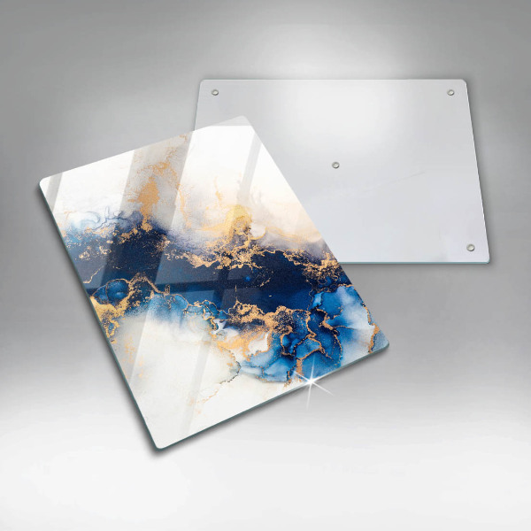 Skleněná krájecí deska Abstrakce s modrou