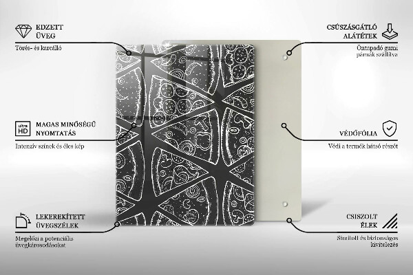 Skleněná krájecí deska Elegantní abstrakce