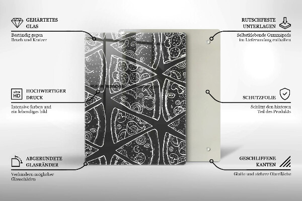 Skleněná krájecí deska Elegantní abstrakce