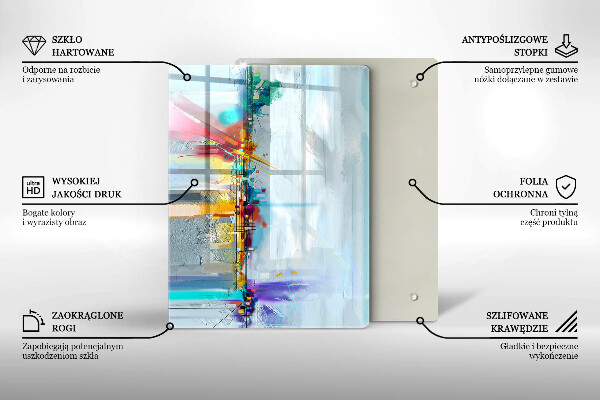 Skleněná deska do kuchyně Dekorativní kámen se zlatem