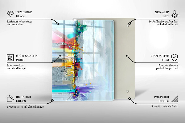 Skleněná deska do kuchyně Dekorativní kámen se zlatem
