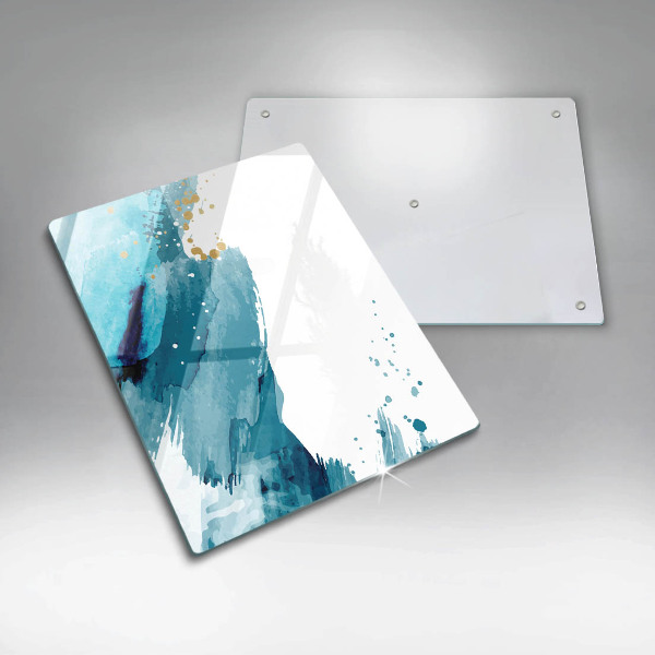 Skleněná deska do kuchyně Modré skvrny