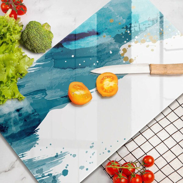 Skleněná deska do kuchyně Modré skvrny