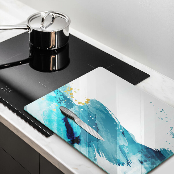 Skleněná deska do kuchyně Modré skvrny