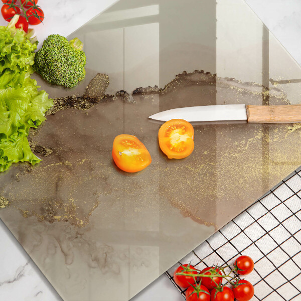 Skleněná deska do kuchyně Zlatá abstrakce