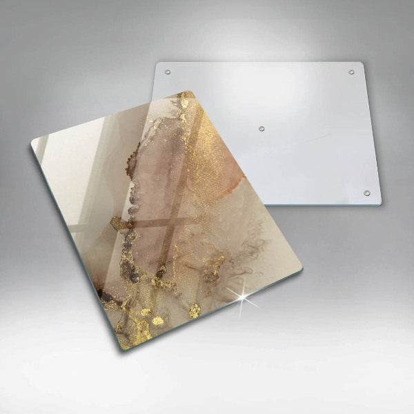 Skleněná deska do kuchyně Zlatá abstrakce