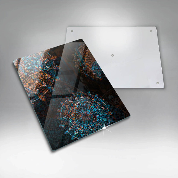 Skleněná deska do kuchyně Boho vintage kola