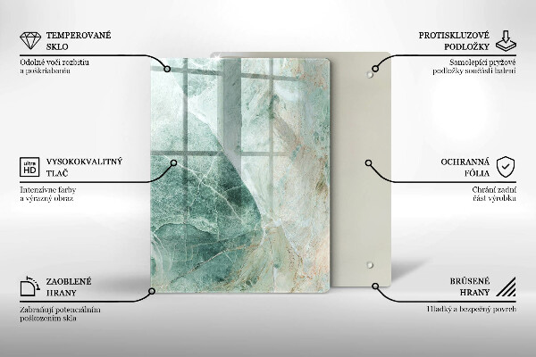 Skleněná deska do kuchyně Boho vintage kola