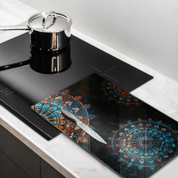 Skleněná deska do kuchyně Boho vintage kola