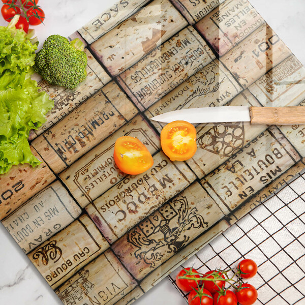 Skleněná deska do kuchyně Staré zátky od vína