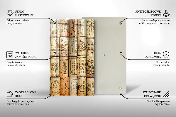 Skleněná deska do kuchyně Staré zátky od vína