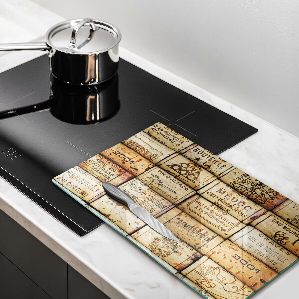 Skleněná deska do kuchyně Staré zátky od vína