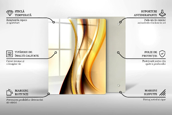 Skleněná deska do kuchyně Kamenná abstrakce