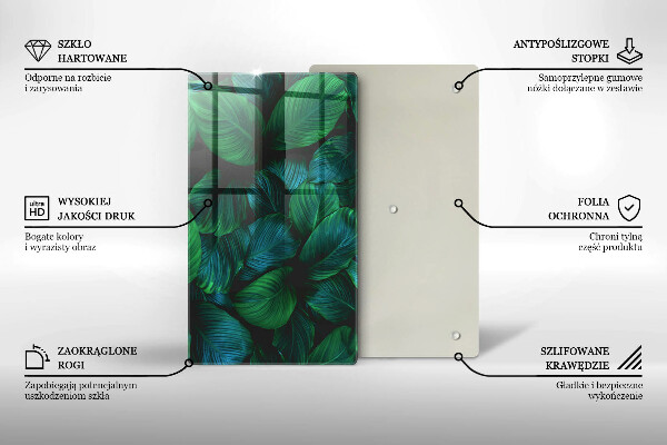 Skleněná deska do kuchyně Listy džungle