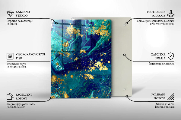 Skleněná deska do kuchyně Listy džungle