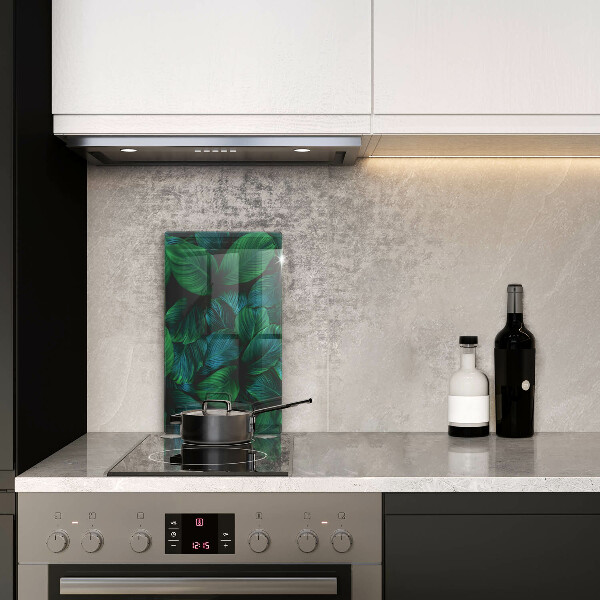 Skleněná deska do kuchyně Listy džungle