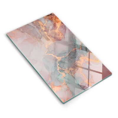 Skleněná deska do kuchyně Mramor se zlatem