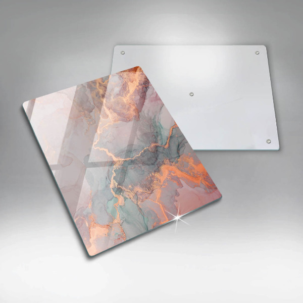 Skleněná deska do kuchyně Mramor se zlatem