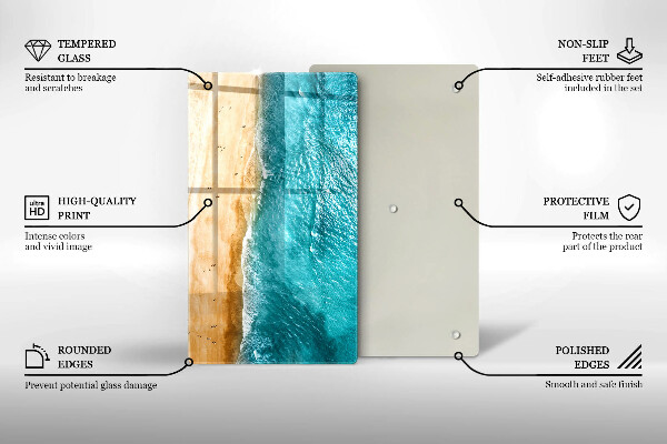 Skleněná deska do kuchyně Pláž pobřeží a moře