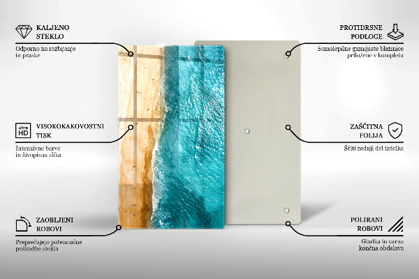 Skleněná deska do kuchyně Pláž pobřeží a moře