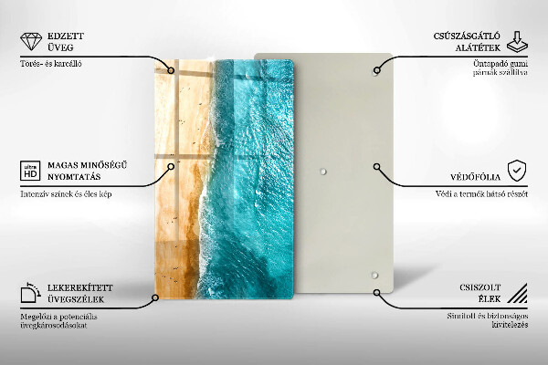 Skleněná deska do kuchyně Pláž pobřeží a moře