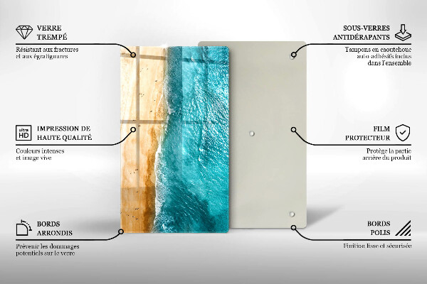 Skleněná deska do kuchyně Pláž pobřeží a moře